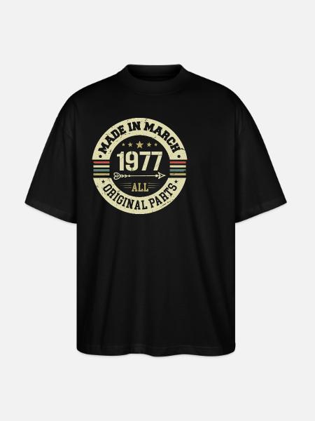 Legendary since March 1977 - Stanley/Stella Oversized Unisex Organic T-shirt Blaster 2.0 - black