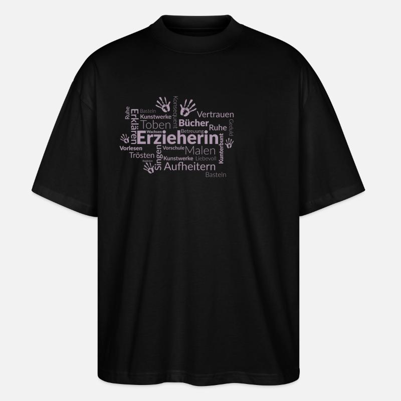 Erzieherin Komplimente - Stanley/Stella Oversized Unisex Bio T-Shirt Blaster 2.0 - Schwarz