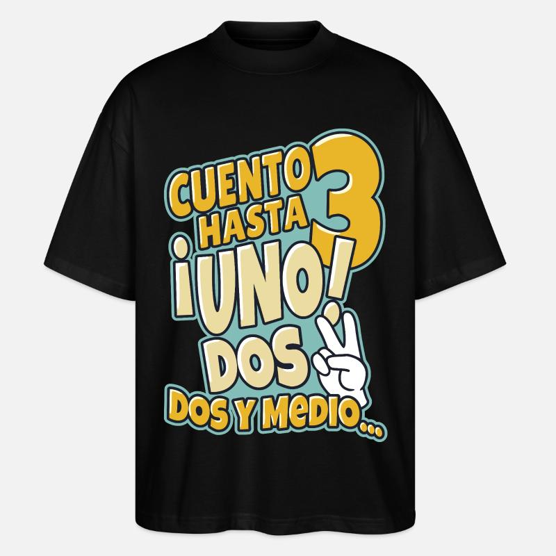Zählen Sie bis zu 3 - Stanley/Stella Oversized Unisex Bio T-Shirt Blaster 2.0 - Schwarz