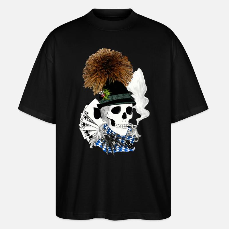Sepp_Bayern-skull - Stanley/Stella Oversized Unisex Bio T-Shirt Blaster 2.0 - Schwarz