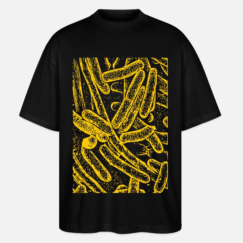 Bakterien - Stanley/Stella Oversized Unisex Bio T-Shirt Blaster 2.0 - Schwarz