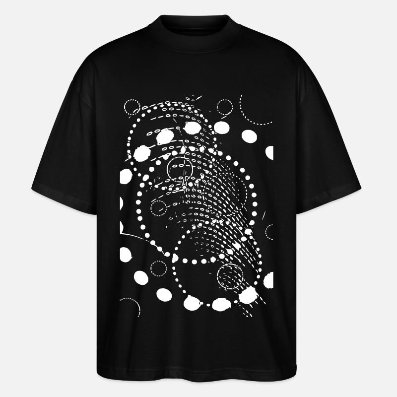 Abstrakte Tonspirale - Stanley/Stella Oversized Unisex Bio T-Shirt Blaster 2.0 - Schwarz