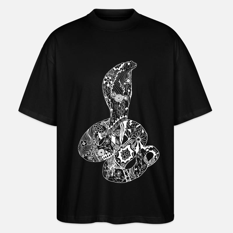 Patchwork Cobra - Stanley/Stella Oversized Unisex Organic T-shirt Blaster 2.0 - black