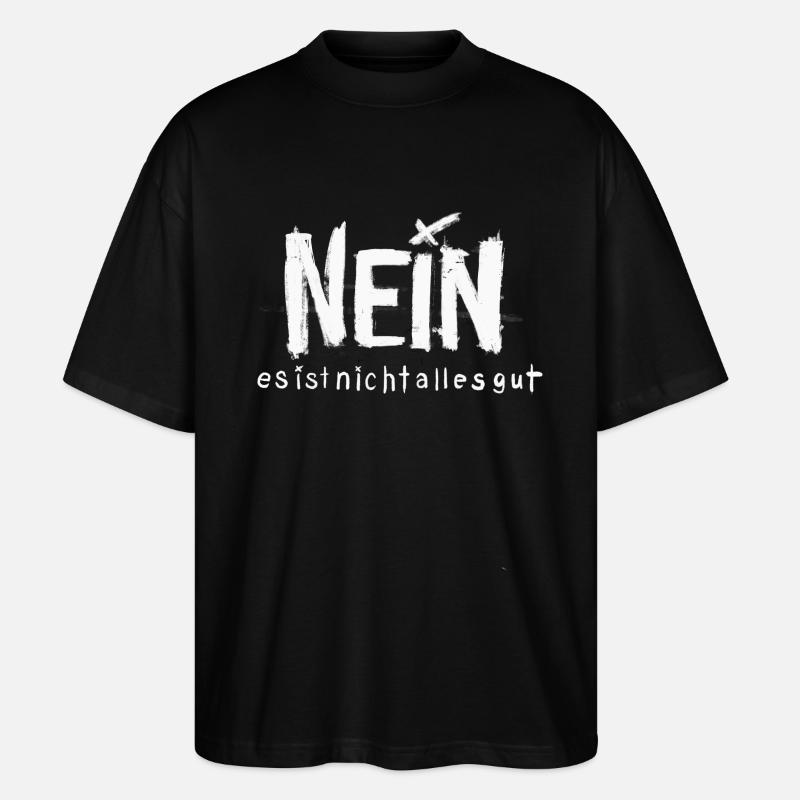 NEIN - Stanley/Stella Oversized Unisex Bio T-Shirt Blaster 2.0 - Schwarz