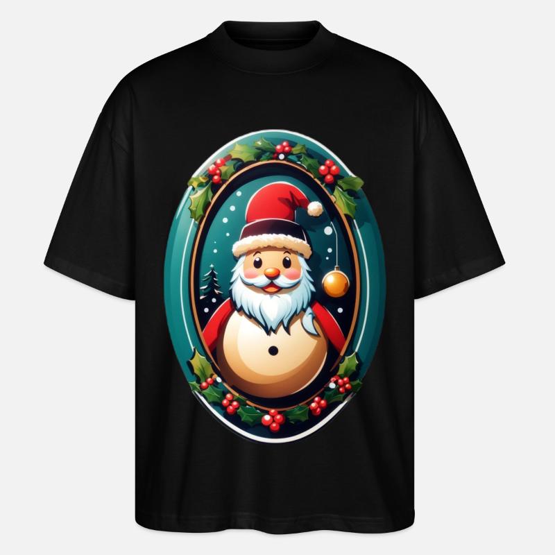 Weihnachtsmann - Stanley/Stella Oversized Unisex Bio T-Shirt Blaster 2.0 - Schwarz