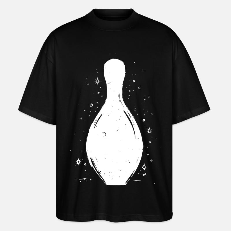 Bowling Pins Skizze - Stanley/Stella Oversized Unisex Bio T-Shirt Blaster 2.0 - Schwarz