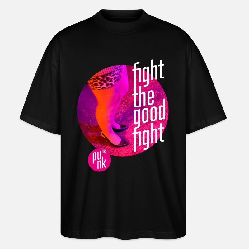 ThinkBick_Fight_the_good_fight_2026_4 - T-shirt bio Blaster 2.0 coupe oversize Stanley/Stella Unisexe - noir