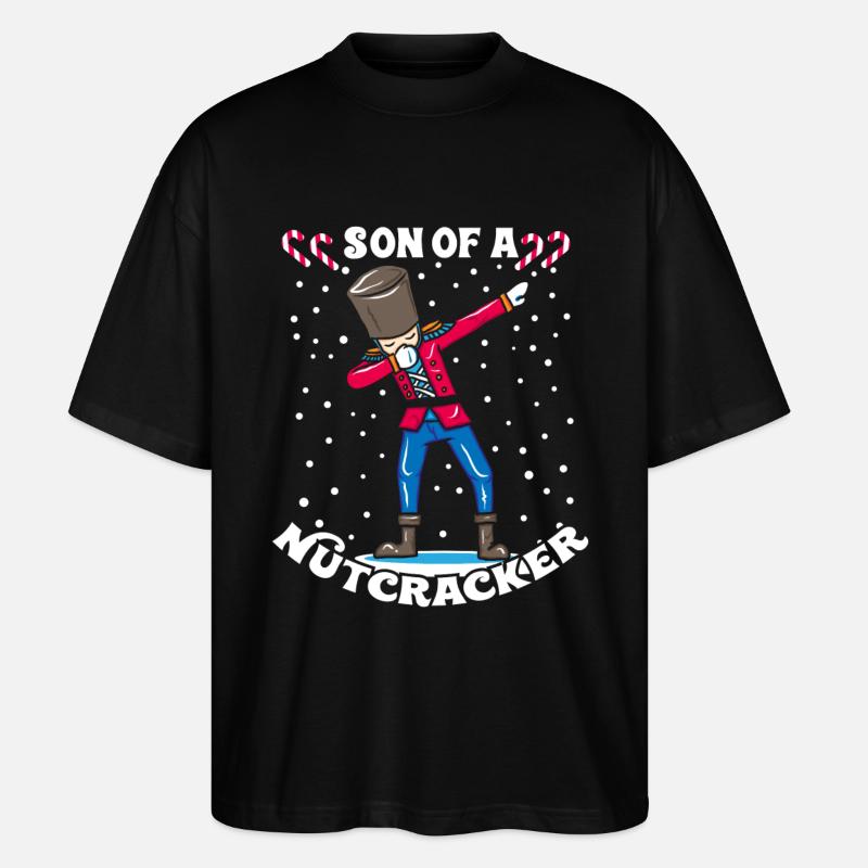 Dabbing Nutcracker Christmas gift DAB - Stanley/Stella Oversized Unisex Organic T-shirt Blaster 2.0 - black