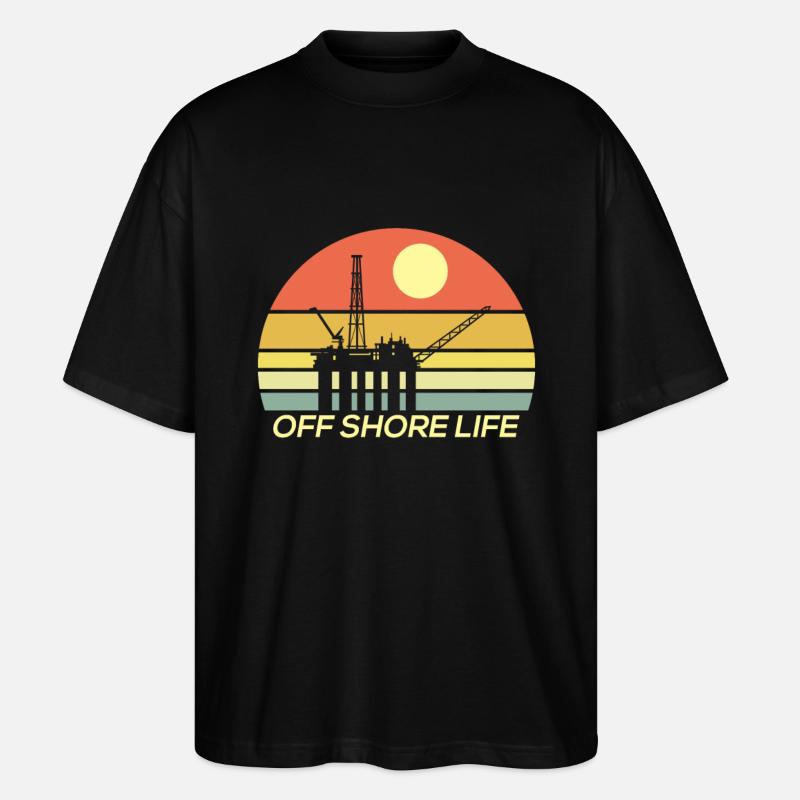 Offshore Life - Stanley/Stella Oversized Unisex Organic T-shirt Blaster 2.0 - black