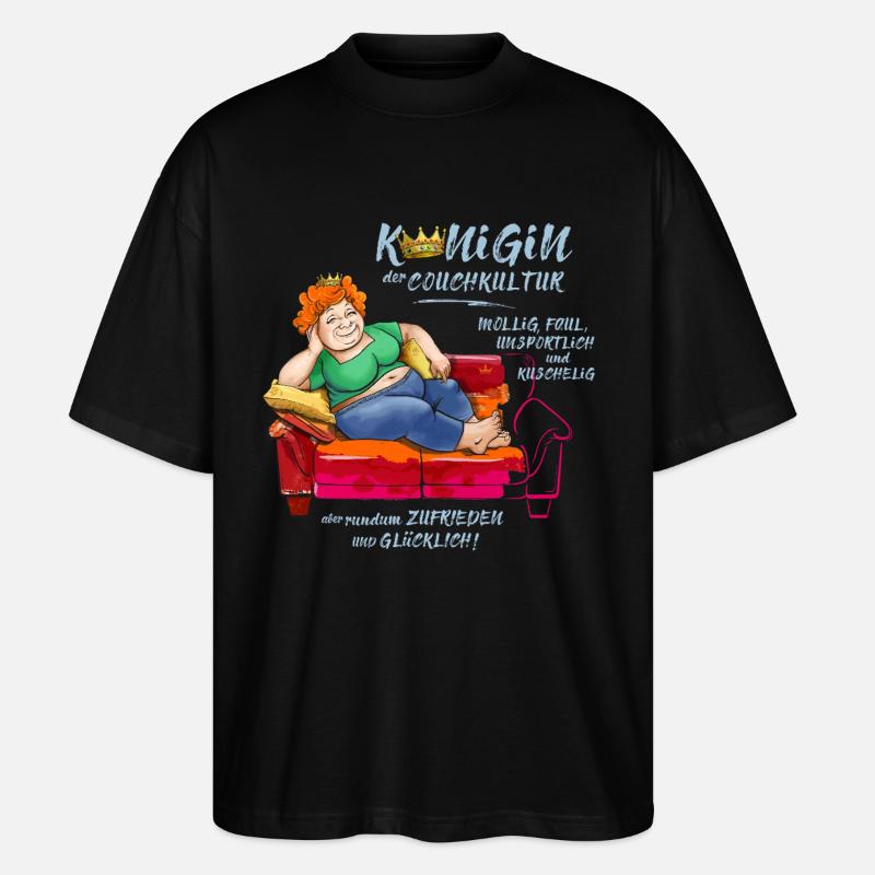 Königin der Couchkultur - Stanley/Stella Oversized Unisex Bio T-Shirt Blaster 2.0 - Schwarz