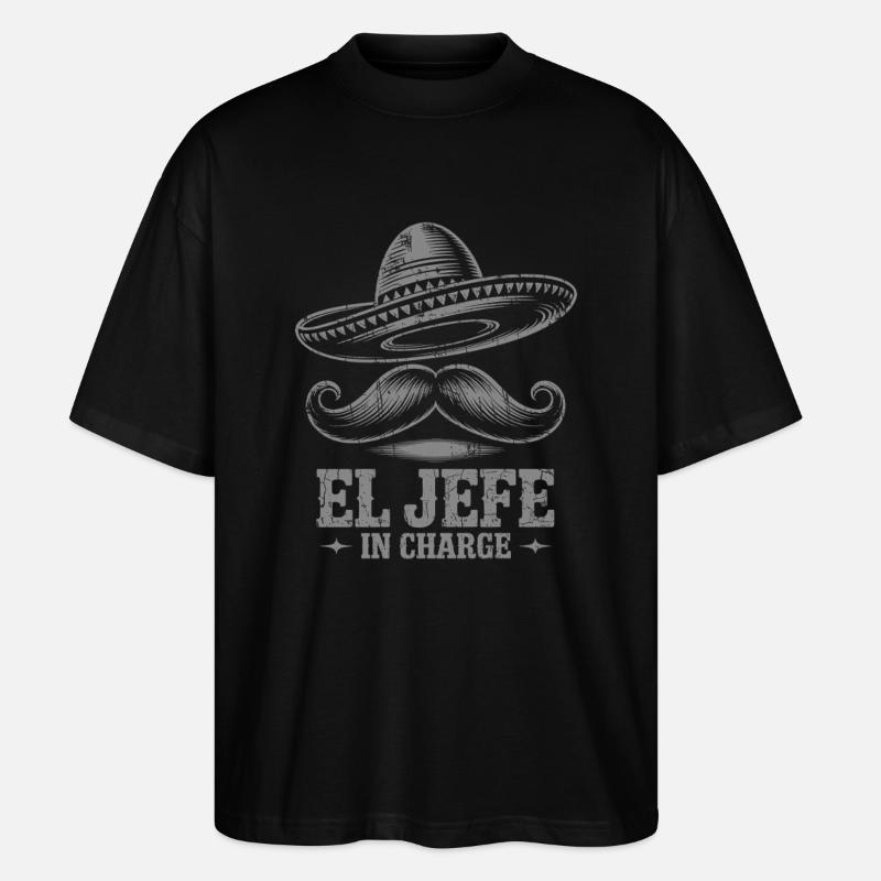 El Jefe aux commandes - T-shirt bio Blaster 2.0 coupe oversize Stanley/Stella Unisexe - noir