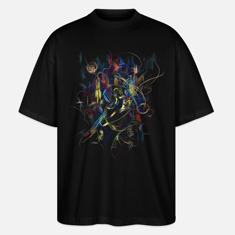 abstrait - T-shirt bio Blaster 2.0 coupe oversize Stanley/Stella Unisexe - noir
