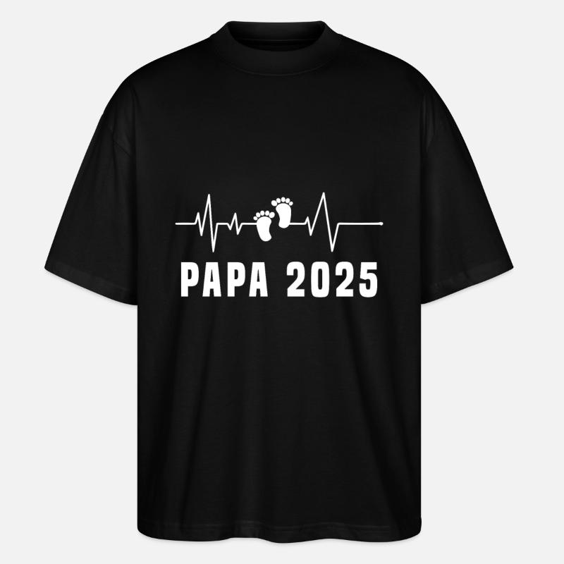 Papa 2025 Frequenz Herschlag - Stanley/Stella Oversized Unisex Bio T-Shirt Blaster 2.0 - Schwarz