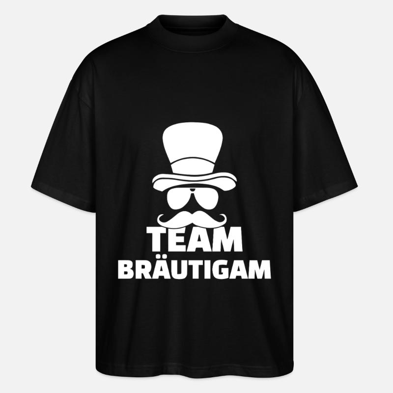 Bräutigam Junggesellenabschied feier - Stanley/Stella Oversized Unisex Bio T-Shirt Blaster 2.0 - Schwarz