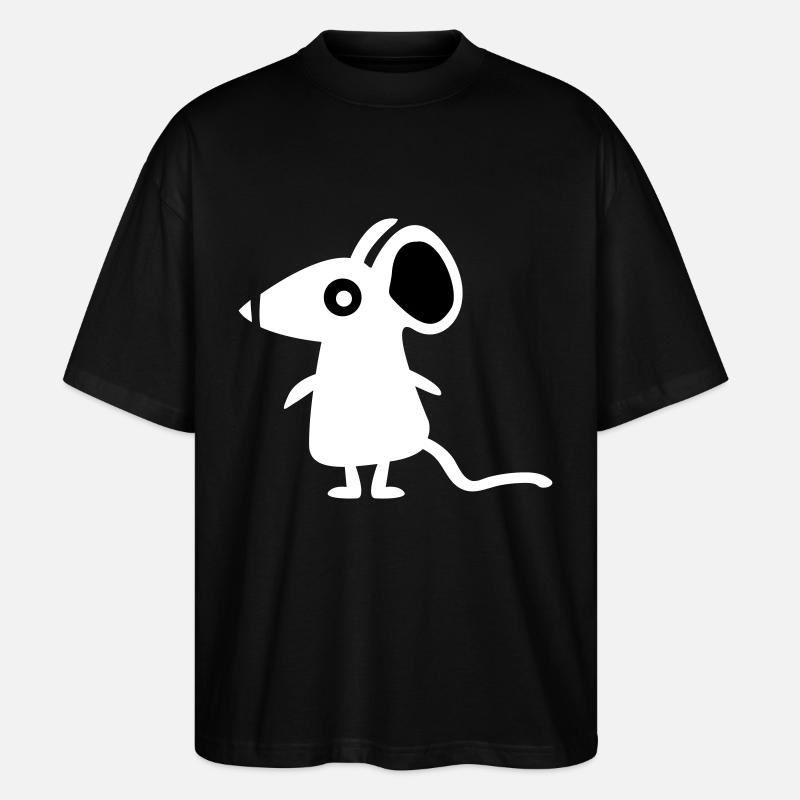 Kleine Maus - Stanley/Stella Oversized Unisex Bio T-Shirt Blaster 2.0 - Schwarz