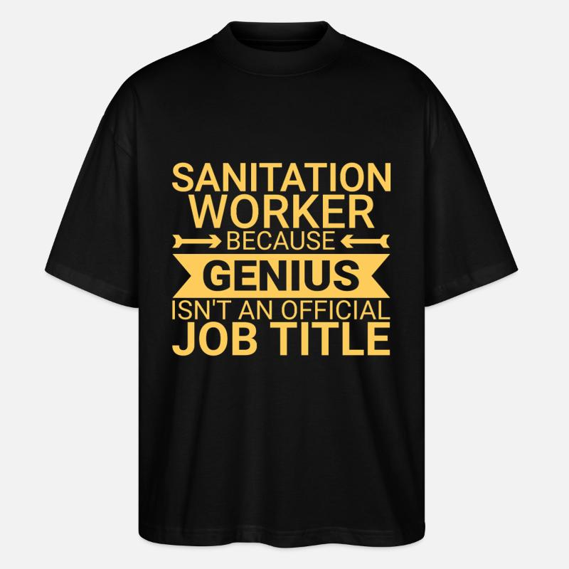 Sanitation worker Genius - Stanley/Stella Oversized Unisex Bio T-Shirt Blaster 2.0 - Schwarz