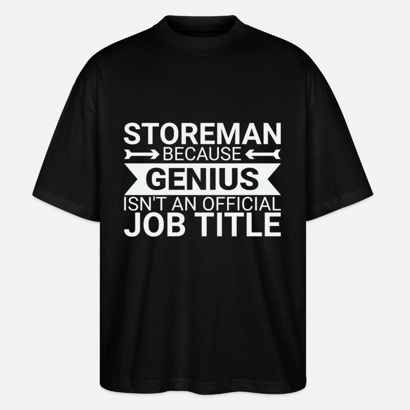 Storeman Genius - Stanley/Stella Oversized Unisex Bio T-Shirt Blaster 2.0 - Schwarz