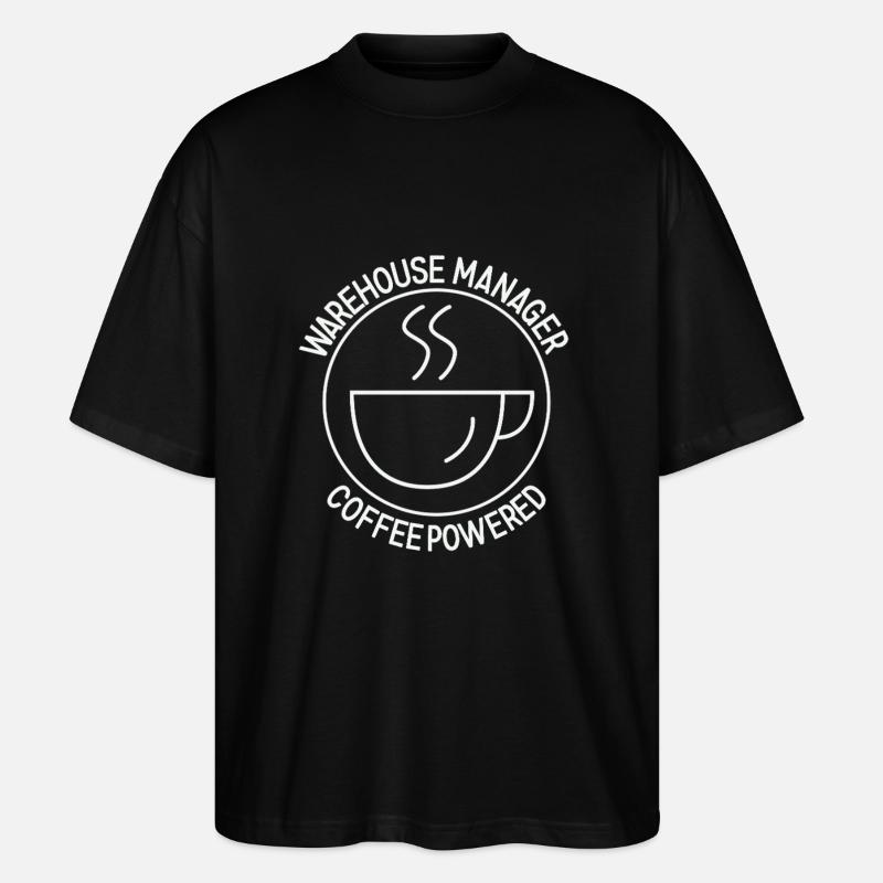 Warehouse Manager Coffee Powered - Stanley/Stella Oversized Unisex Organic T-shirt Blaster 2.0 - black