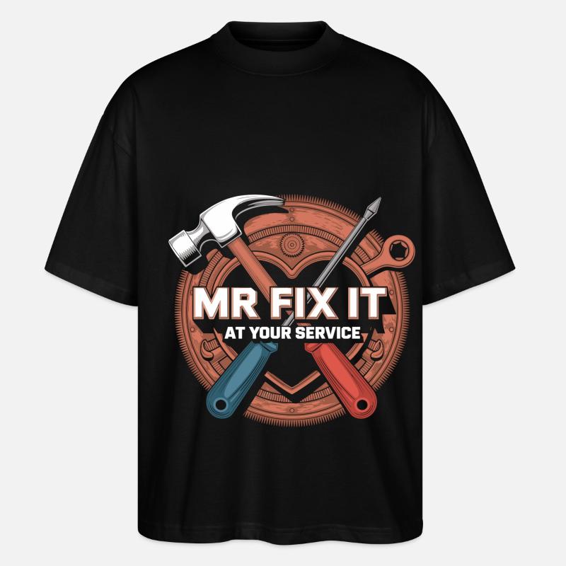 Handwerker im Einsatz - Stanley/Stella Oversized Unisex Bio T-Shirt Blaster 2.0 - Schwarz
