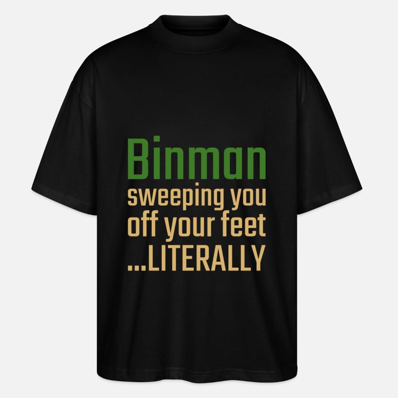 Binman La Saint-Valentin vous balaie - T-shirt bio Blaster 2.0 coupe oversize Stanley/Stella Unisexe - noir