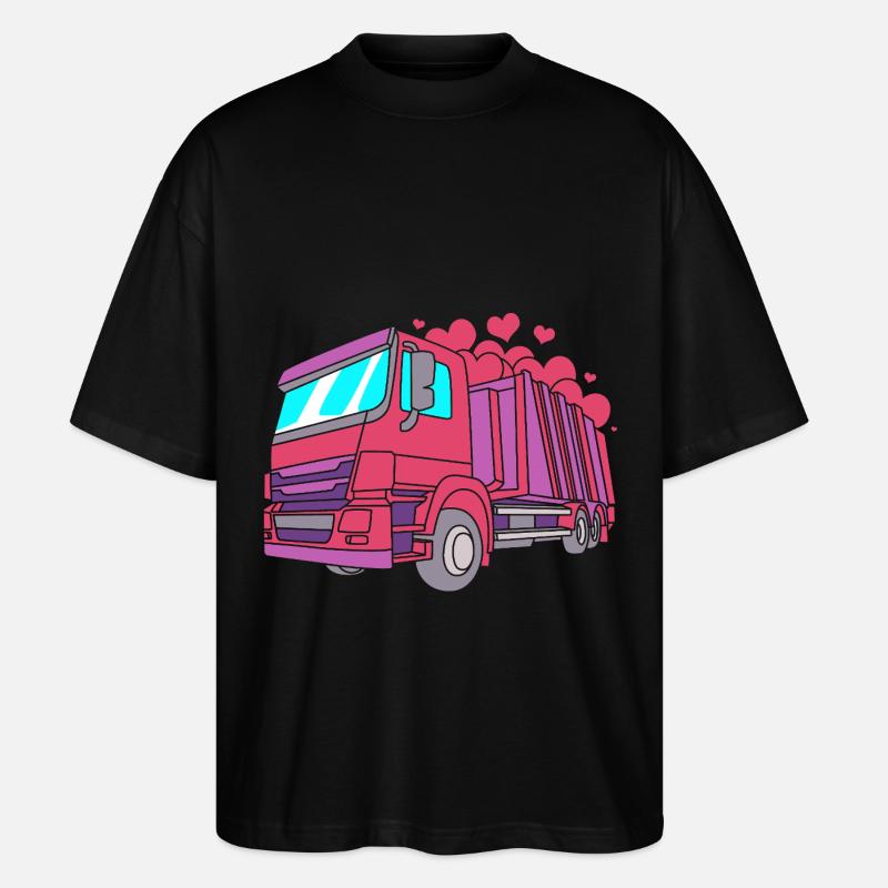 Mülleimer Müllwagen Müllauto Müllmann - Stanley/Stella Oversized Unisex Bio T-Shirt Blaster 2.0 - Schwarz