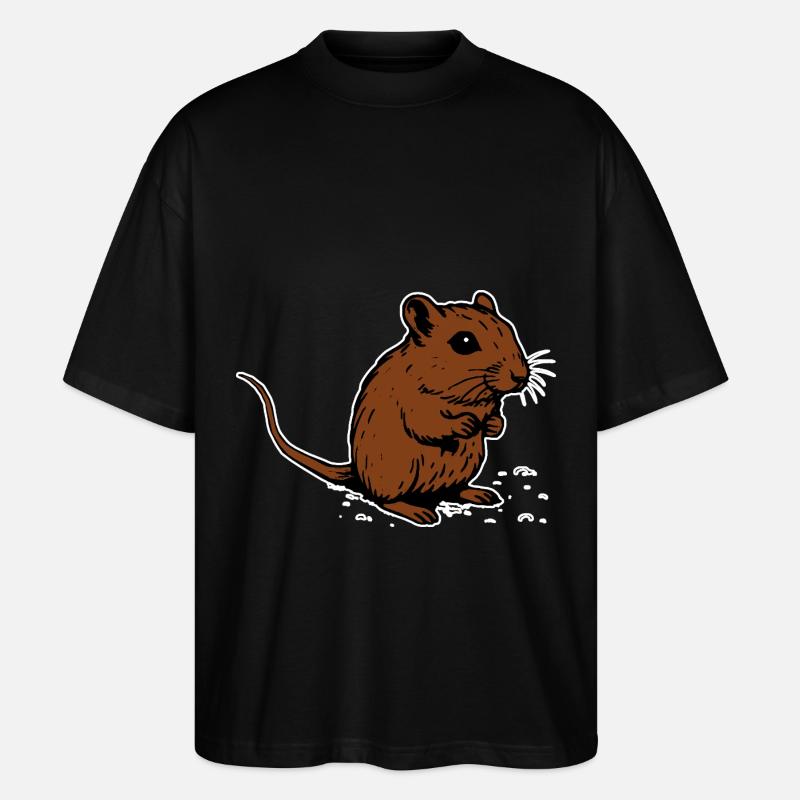 Rennmaus braun Geschenk - Stanley/Stella Oversized Unisex Bio T-Shirt Blaster 2.0 - Schwarz