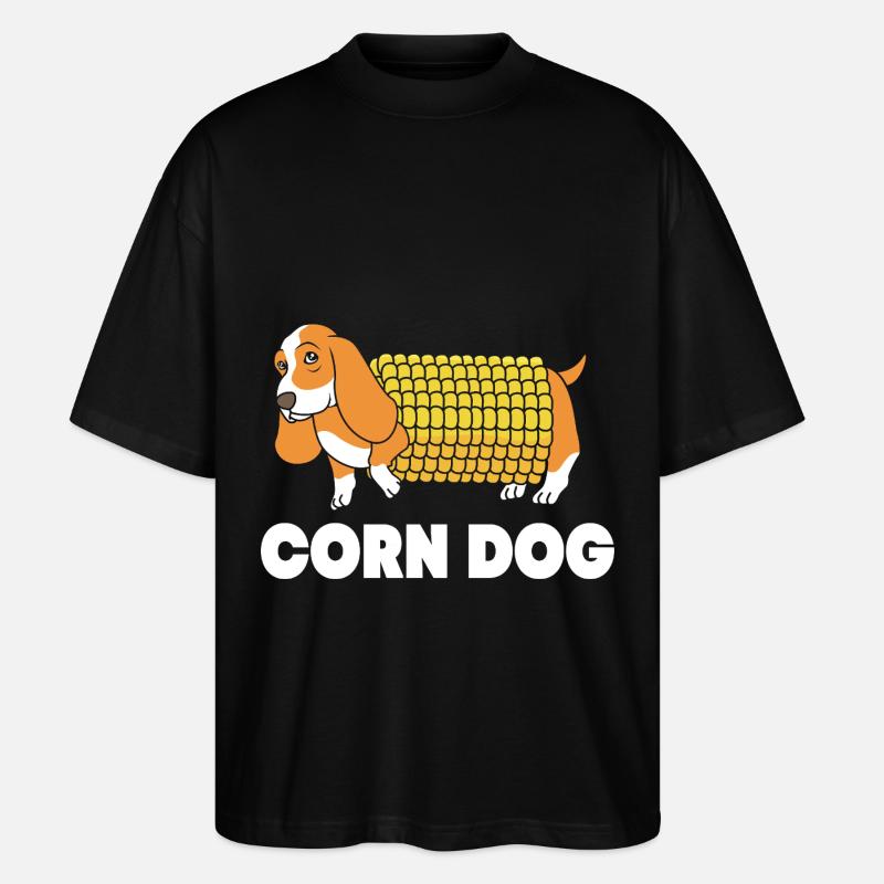 Chien de maïs - T-shirt bio Blaster 2.0 coupe oversize Stanley/Stella Unisexe - noir