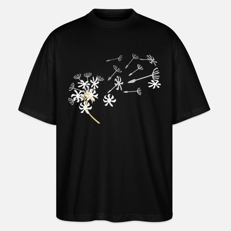 Pusteblume Samenflug Design - Stanley/Stella Oversized Unisex Bio T-Shirt Blaster 2.0 - Schwarz