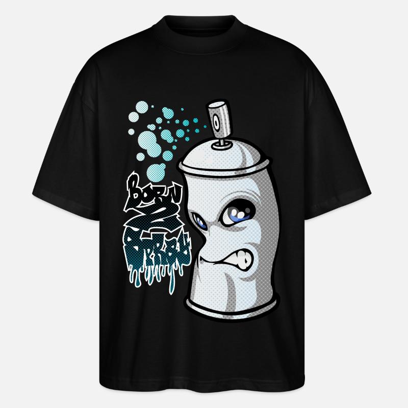 Spray and graffiti - T-shirt bio Blaster 2.0 coupe oversize Stanley/Stella Unisexe - noir