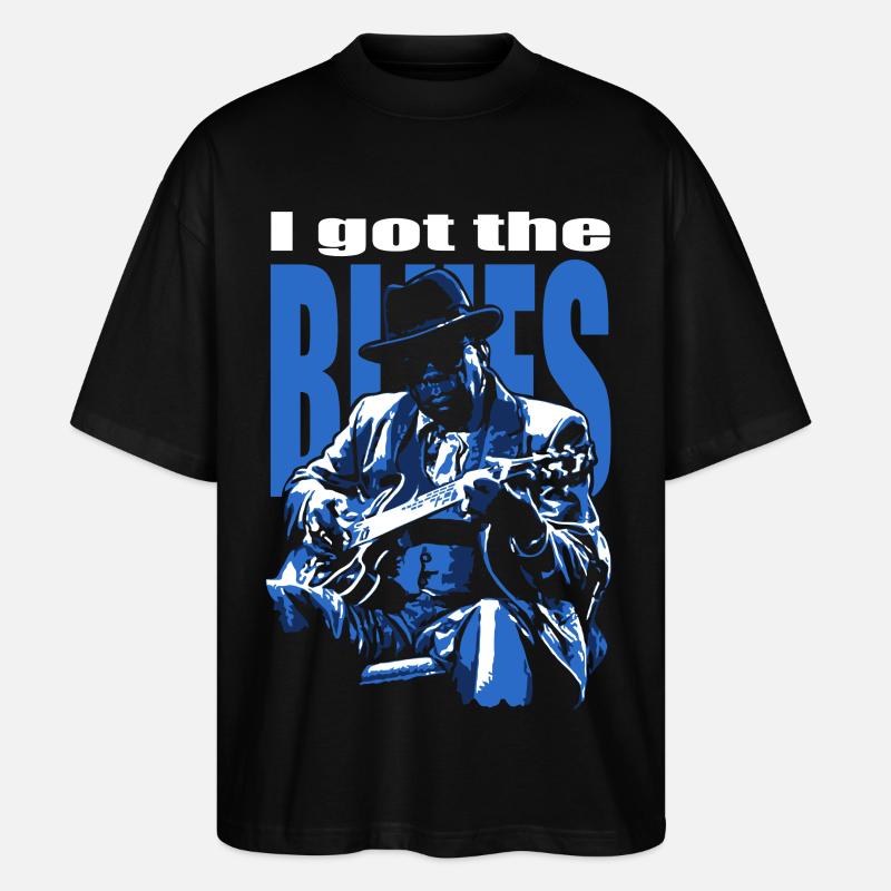 I got the blues - Stanley/Stella Oversized Unisex Bio T-Shirt Blaster 2.0 - Schwarz