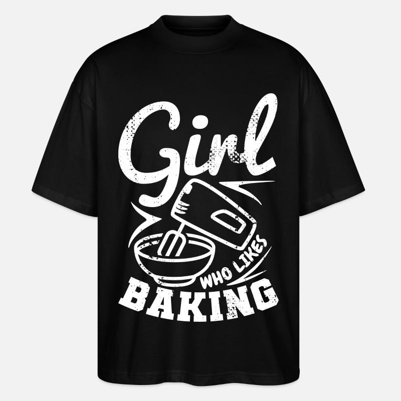 Fille qui aime cuisiner - T-shirt bio Blaster 2.0 coupe oversize Stanley/Stella Unisexe - noir