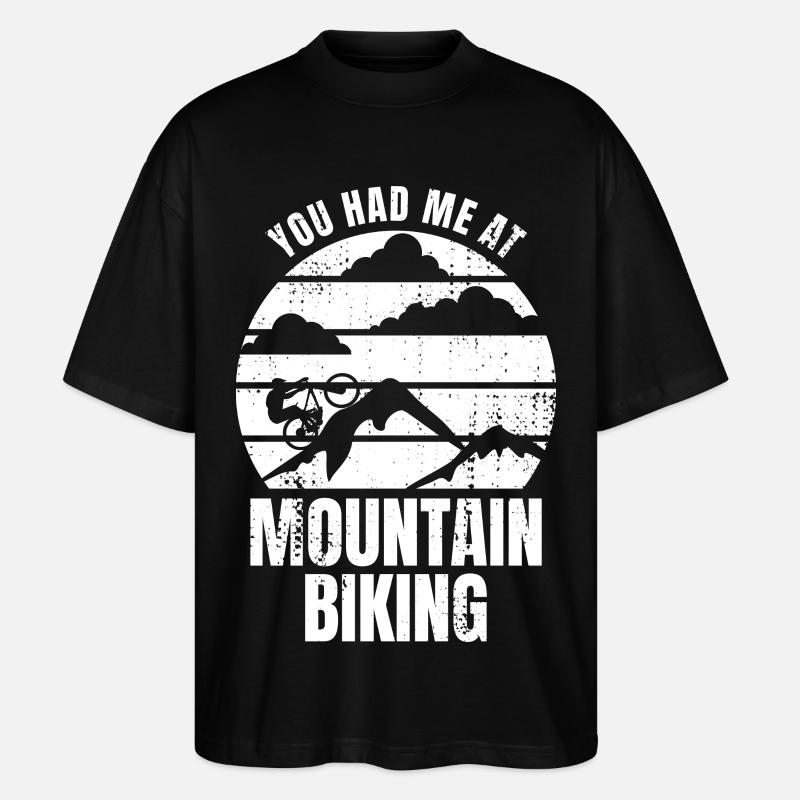 Mountainbikefahrer - Stanley/Stella Oversized Unisex Bio T-Shirt Blaster 2.0 - Schwarz