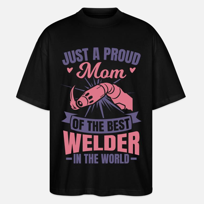 Schweißerin Mutter - Stanley/Stella Oversized Unisex Bio T-Shirt Blaster 2.0 - Schwarz