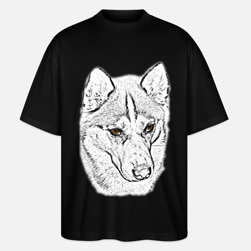 Wolfskopf Line Study - Stanley/Stella Oversized Unisex Organic T-shirt Blaster 2.0 - black