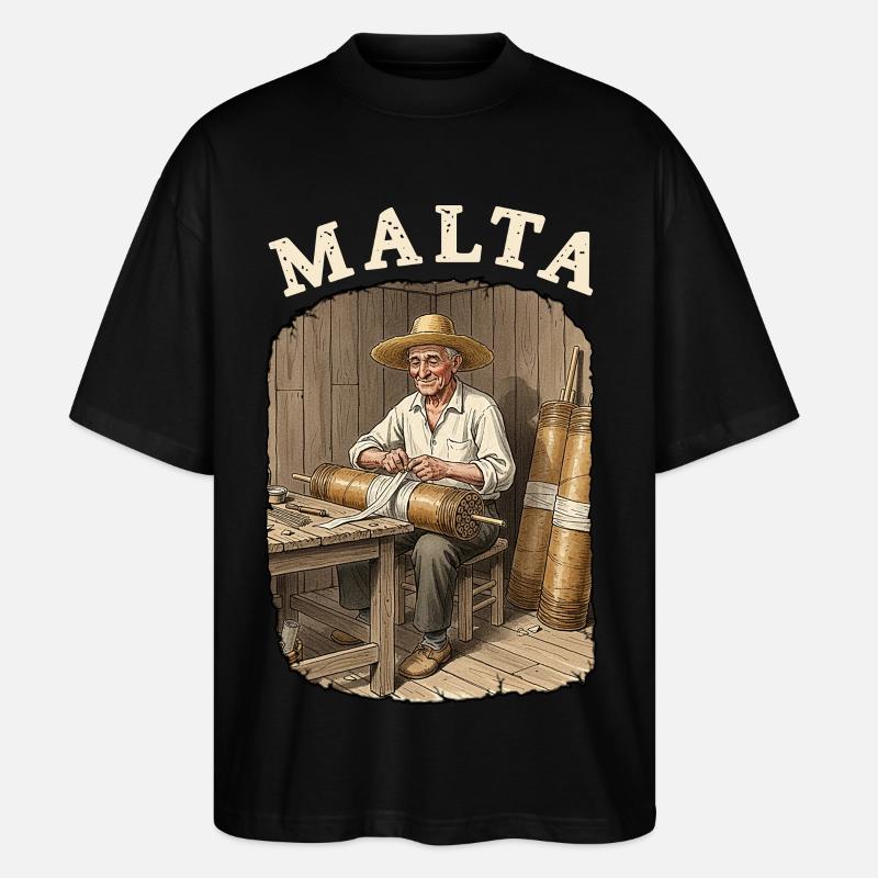Feux d’artifice pyro de Malte - T-shirt bio Blaster 2.0 coupe oversize Stanley/Stella Unisexe - noir