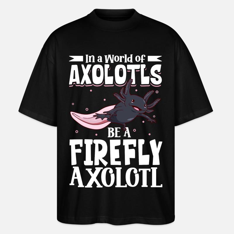 Soyez un Axolotl Luciole - T-shirt bio Blaster 2.0 coupe oversize Stanley/Stella Unisexe - noir