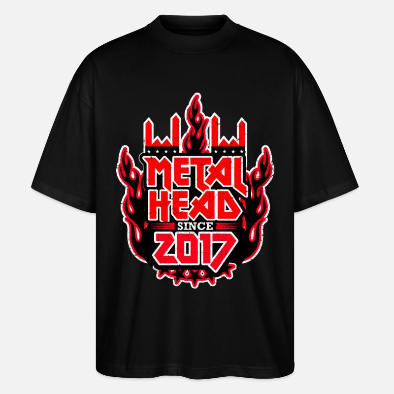METALHEAD since 2017 - Stanley/Stella Oversized Unisex Bio T-Shirt Blaster 2.0 - Schwarz