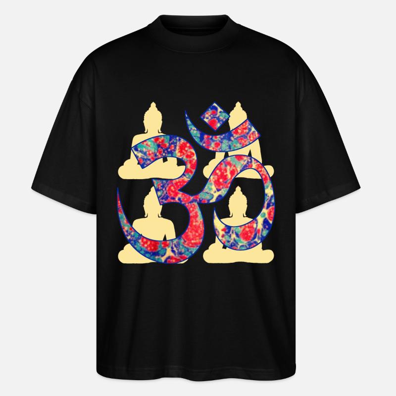 om with buddha e 42 - Stanley/Stella Oversized Unisex Organic T-shirt Blaster 2.0 - black