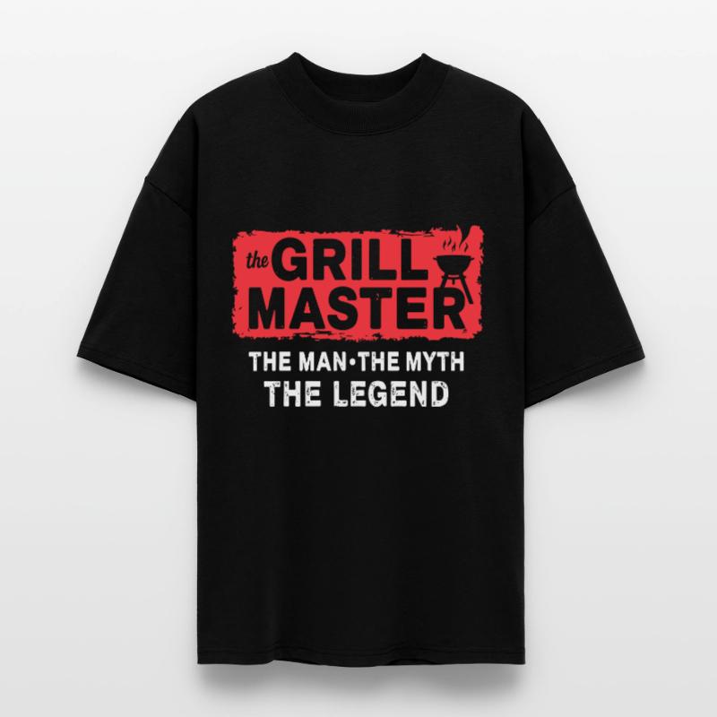 The Grillmaster BBQ Grilling Cult Saying Stanley/Stella Oversized Unisex Organic T-shirt Blaster 2.0