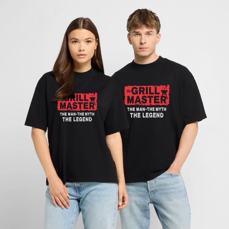 The Grillmaster BBQ Grilling Cult Saying Stanley/Stella Oversized Unisex Organic T-shirt Blaster 2.0