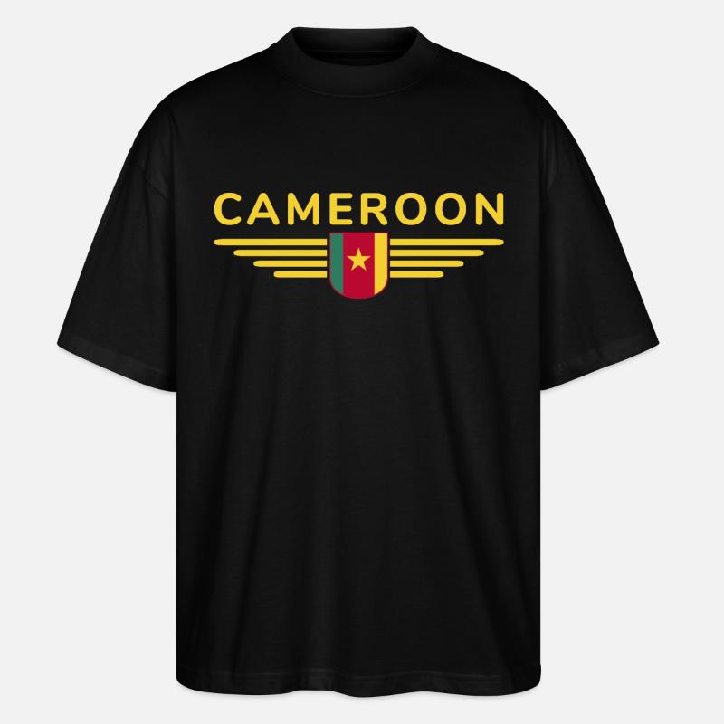 Cameroon Design – Pride and Diversity - Stanley/Stella Oversized Unisex Organic T-shirt Blaster 2.0 - black