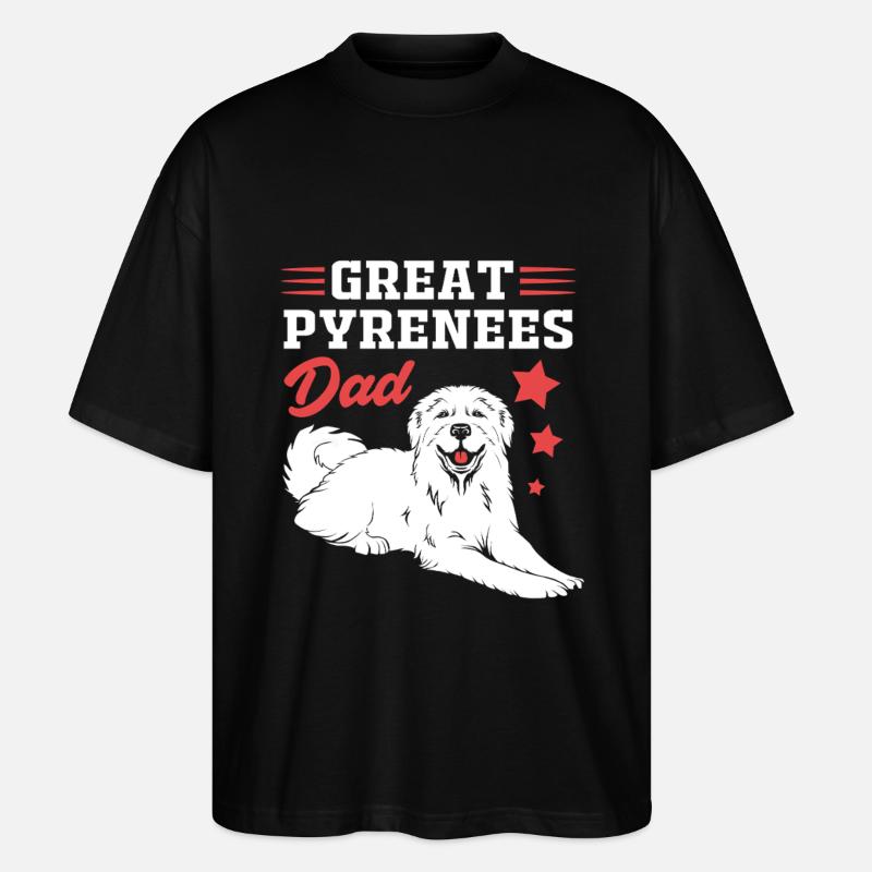Pyrenäenhund - Stanley/Stella Oversized Unisex Bio T-Shirt Blaster 2.0 - Schwarz