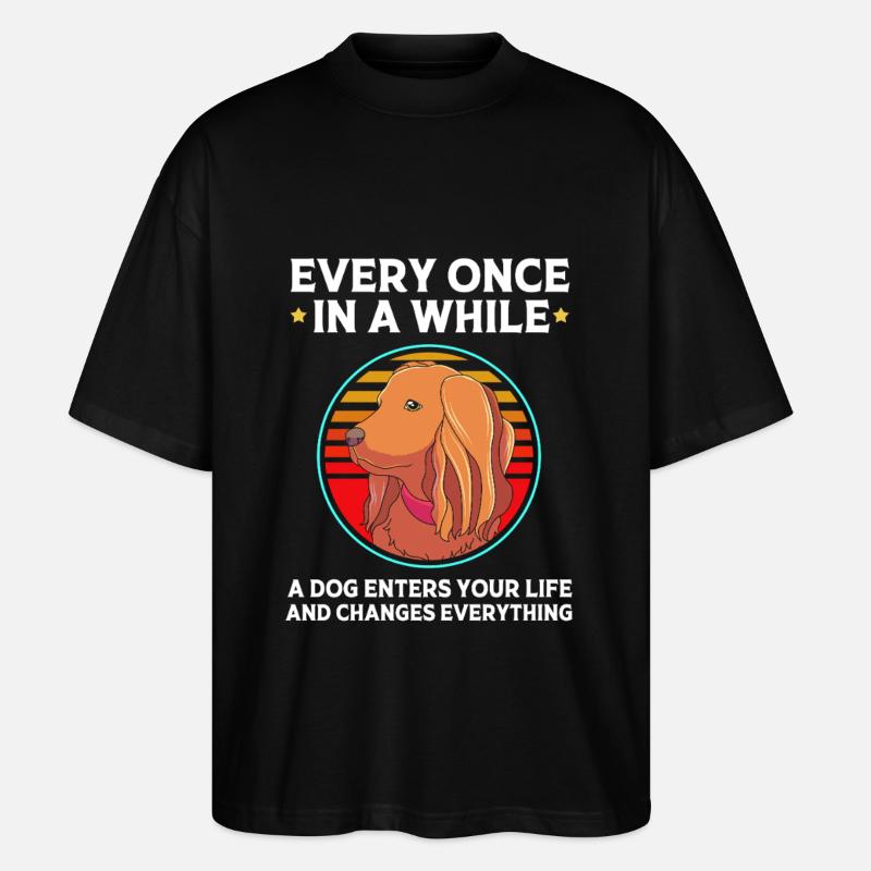 Boykin Spaniel - Stanley/Stella Oversized Unisex Bio T-Shirt Blaster 2.0 - Schwarz
