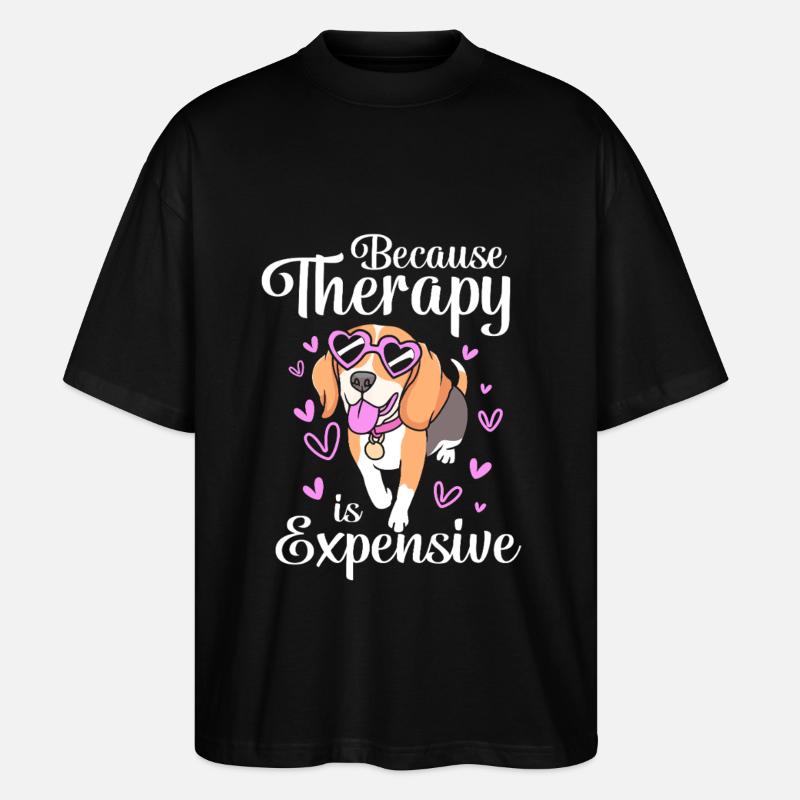 Chien de thérapie - T-shirt bio Blaster 2.0 coupe oversize Stanley/Stella Unisexe - noir
