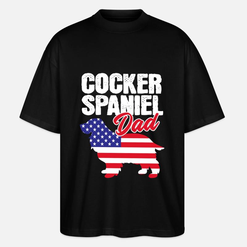 Cocker Spaniel Vater - Stanley/Stella Oversized Unisex Bio T-Shirt Blaster 2.0 - Schwarz