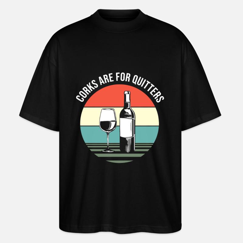 Wein Sommelier Feinschmecker - Stanley/Stella Oversized Unisex Bio T-Shirt Blaster 2.0 - Schwarz