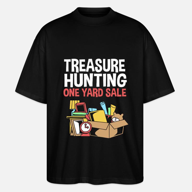 Flohmarkt Trödelmarkt - Stanley/Stella Oversized Unisex Bio T-Shirt Blaster 2.0 - Schwarz