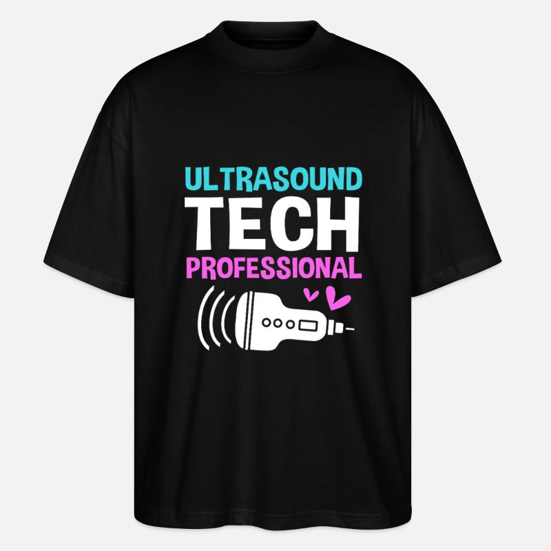 Ultraschalltechniker Ultraschall Techniker - Stanley/Stella Oversized Unisex Bio T-Shirt Blaster 2.0 - Schwarz