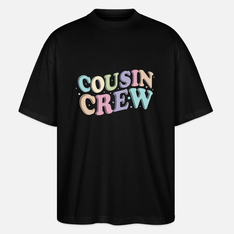 Cousin Crew - Stanley/Stella Oversized Unisex Bio T-Shirt Blaster 2.0 - Schwarz