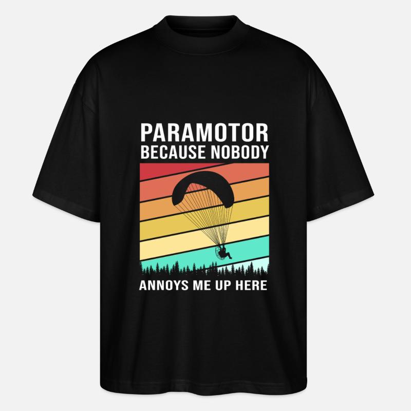 Parachute en parapente - T-shirt bio Blaster 2.0 coupe oversize Stanley/Stella Unisexe - noir